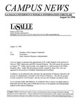 Campus News August 14, 1998 by La Salle University