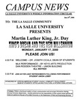 Campus News January 14, 2000 by La Salle University