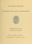 The Ninety-Third Annual Commencement 1956 by La Salle College