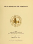 The One Hundred and Third Commencement 1966