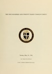 The One Hundred and Twenty-Third Commencement 1986
