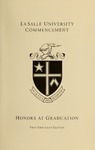 Honors at Graduation Two Thousand Eleven 2011 by La Salle University
