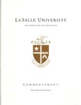 Graduate Commencement One Hundred and Fifty Second year 2015 by La Salle University
