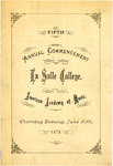 Fifth Annual Commencement 1872