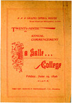 Twenty-Ninth Annual Commencement 1896