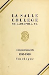 La Salle College Announcements Catalogue 1937-1938