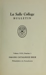La Salle College Bulletin: Catalogue Issue 1949-1950 by La Salle University