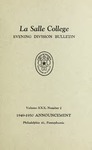 La Salle College Evening Division Bulletin Announcement 1949-1950