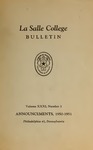 La Salle College Bulletin: Announcements 1950-1951