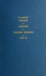 La Salle College Evening Division Bulletin Announcement 1950-1951