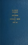 La Salle College Bulletin: Catalogue Issue 1951-1952