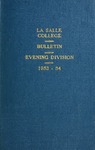 La Salle College Bulletin of Evening Program in Science and Business Administration Announcement 1953-1954