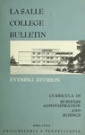 La Salle College Bulletin: Evening Division Announcement 1961-1962