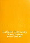 La Salle University Evening Division Bulletin 1986-1987