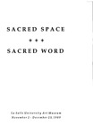 Sacred Space/Sacred Word by La Salle University Art Museum and Brother Daniel Burke FSC