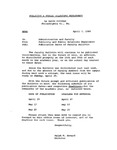 Faculty Bulletin: April 7, 1960 Memo