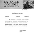 Faculty Bulletin: July 30, 1962 Memo