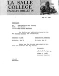 Faculty Bulletin: May 10, 1968 Memo
