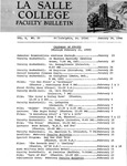 Faculty Bulletin: January 18, 1968 by La Salle University