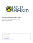 UA.01.004 Records of the Admission Office by La Salle University Archives