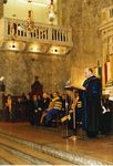 Brother Joseph Burke Delivering a Speech During His Inauguration